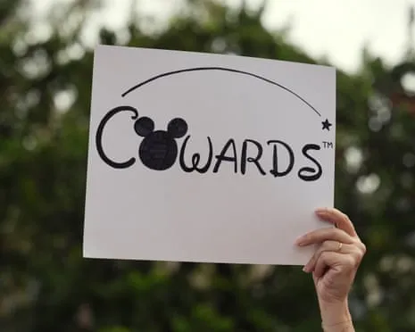 Numerous Demonstrate Outside Disney Headquarters Concerning ‘Un-American’ Kimmel Cancellation